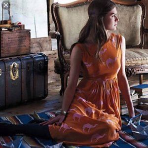 Anthro Charlotte Taylor Dromedary Camel Dress - 0